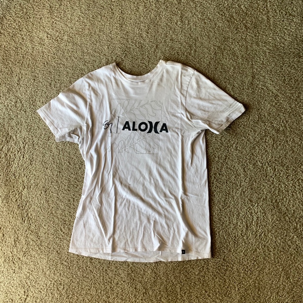 Hurley Sig Zane Aloha White T-Shirt - Size Large